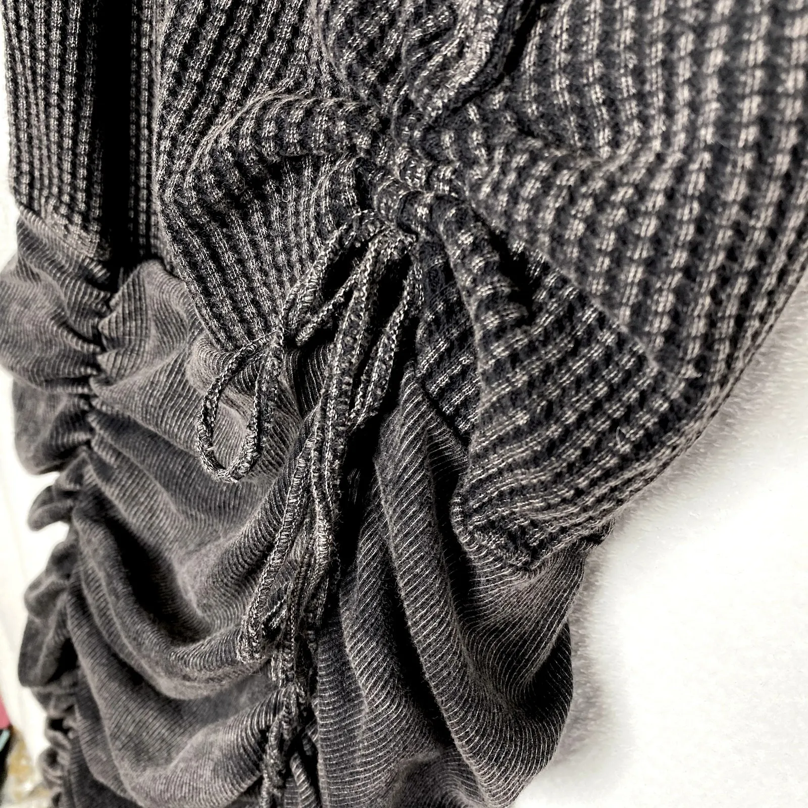 Free People FP One Katya Sleeveless Thermal Bodycon Mini Dress Ruched Medium - Image 6