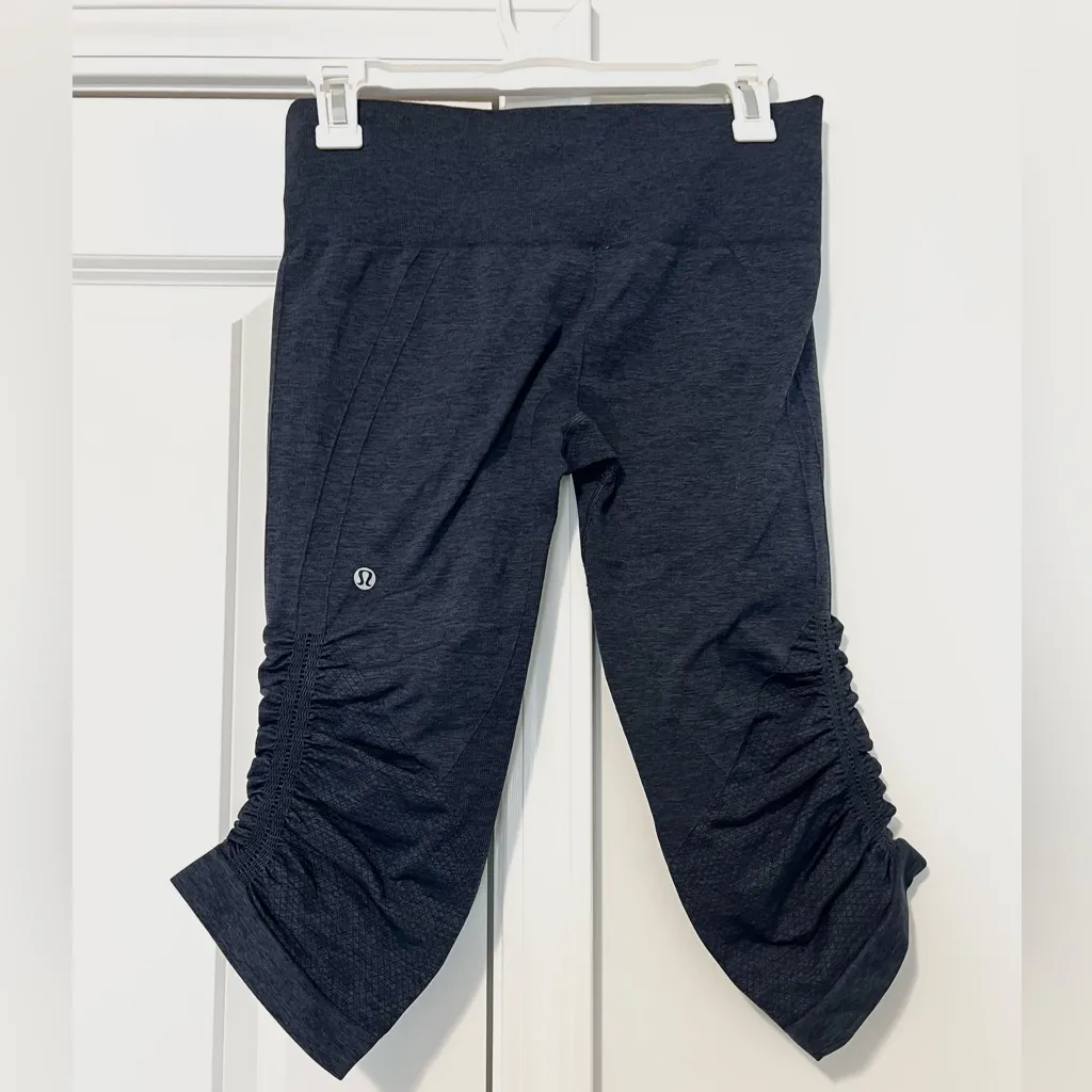 Lululemon In The Flow Crop II Leggings Heathered Deep Navy - Image 6