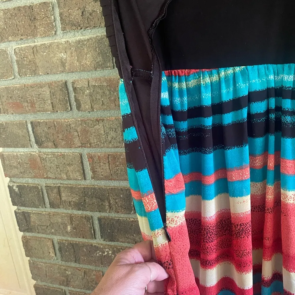 Striped Multicolor Maxi Dress - Image 4