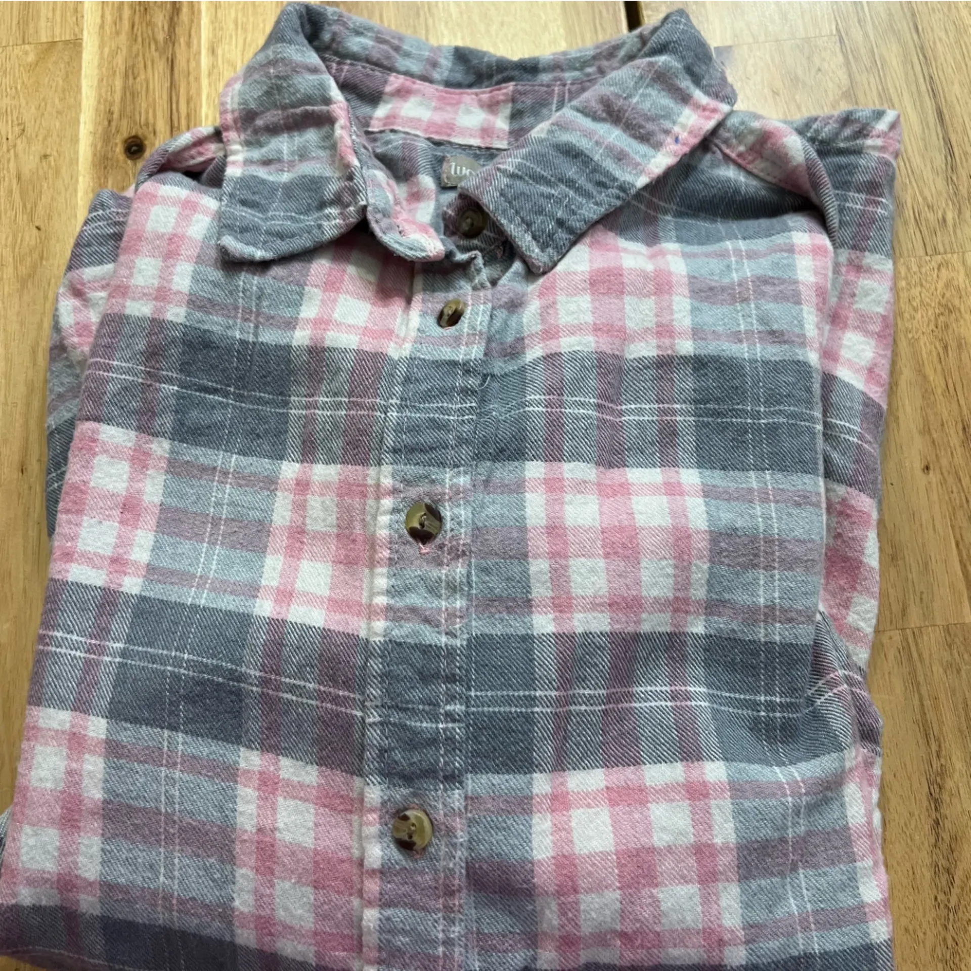 Woman Within Plaid Flannel Button Down Shirt – Size 14/16 (M) - Image 6