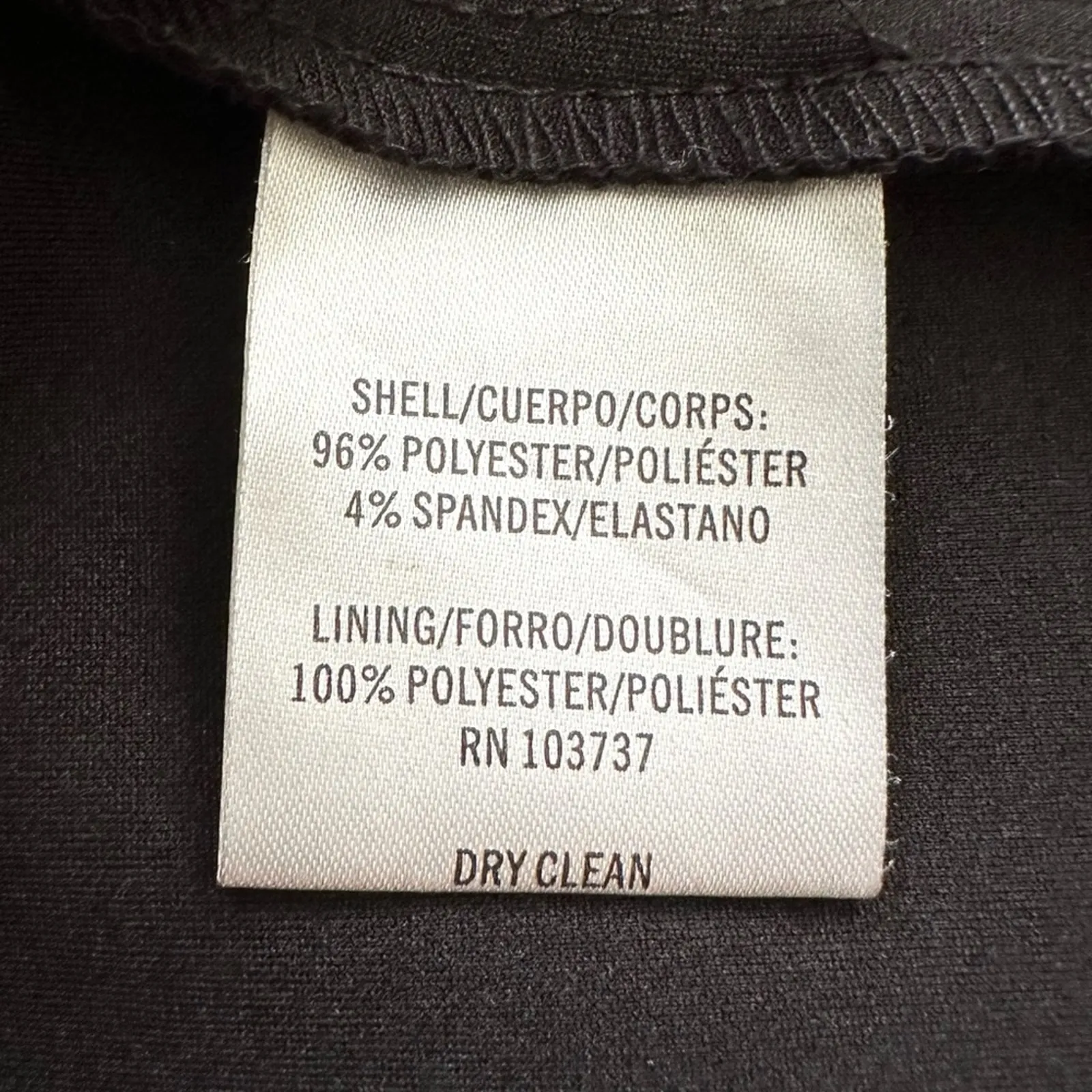 Donna Morgan Dress Black Crepe 3/4 Bell Sleeve Sheath Little Black Dress Size 8 - Image 11