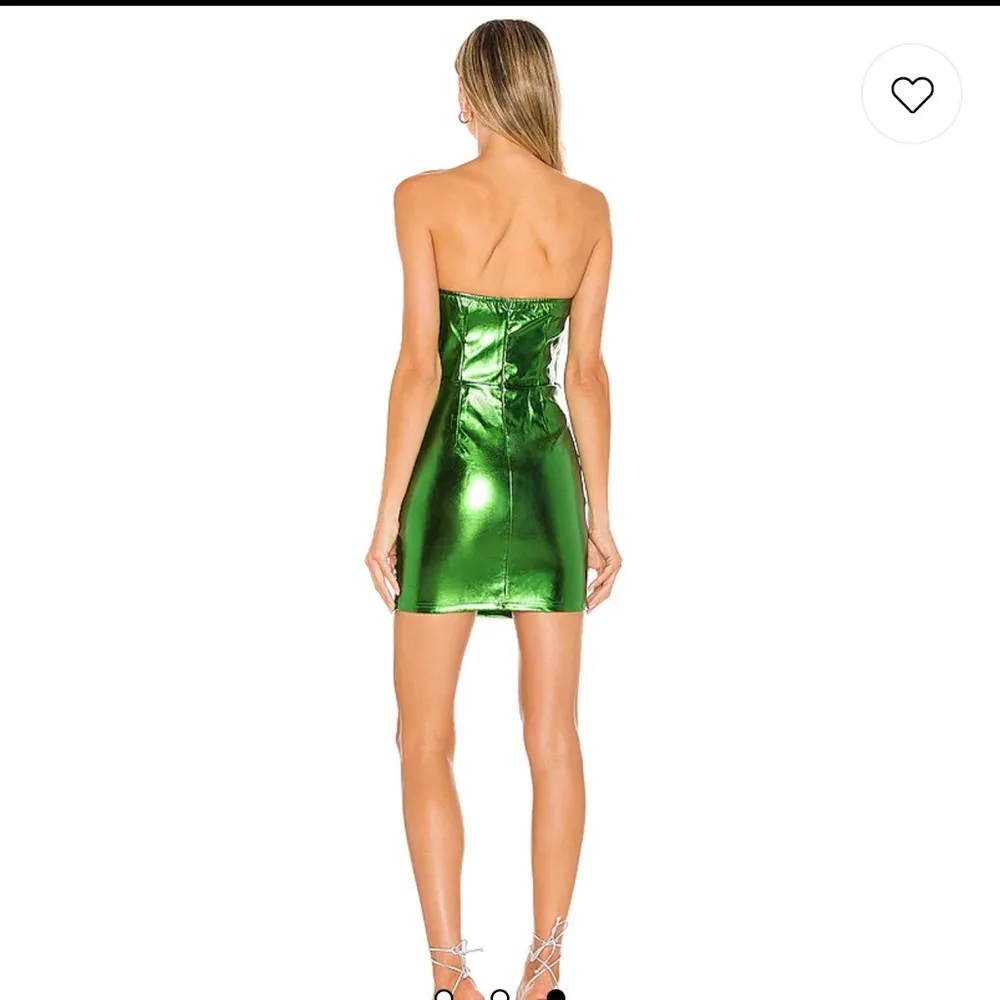 Strapless mini Dress in Green - Image 3