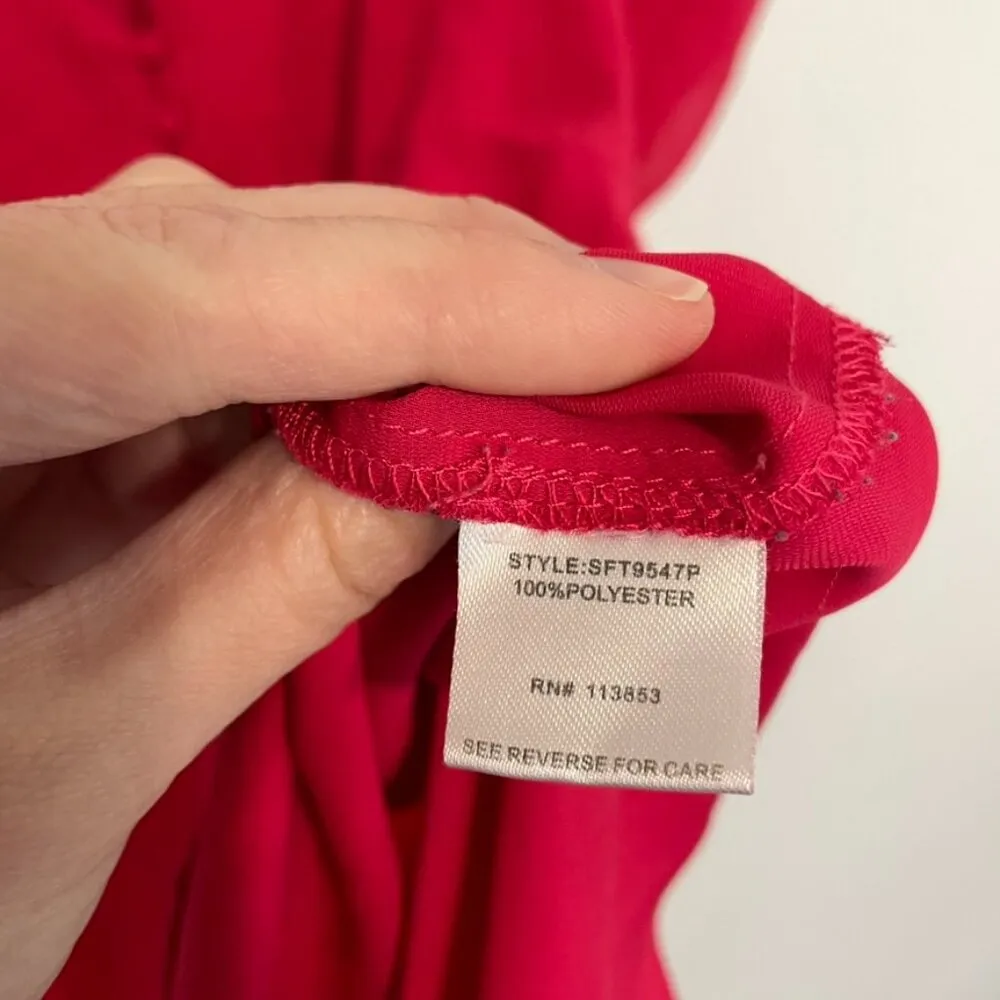 MARKET & SPRUCE STITCH FIX Plus Size Cleve Flutter Sleeve Blouse Raspberry Pink - Image 10