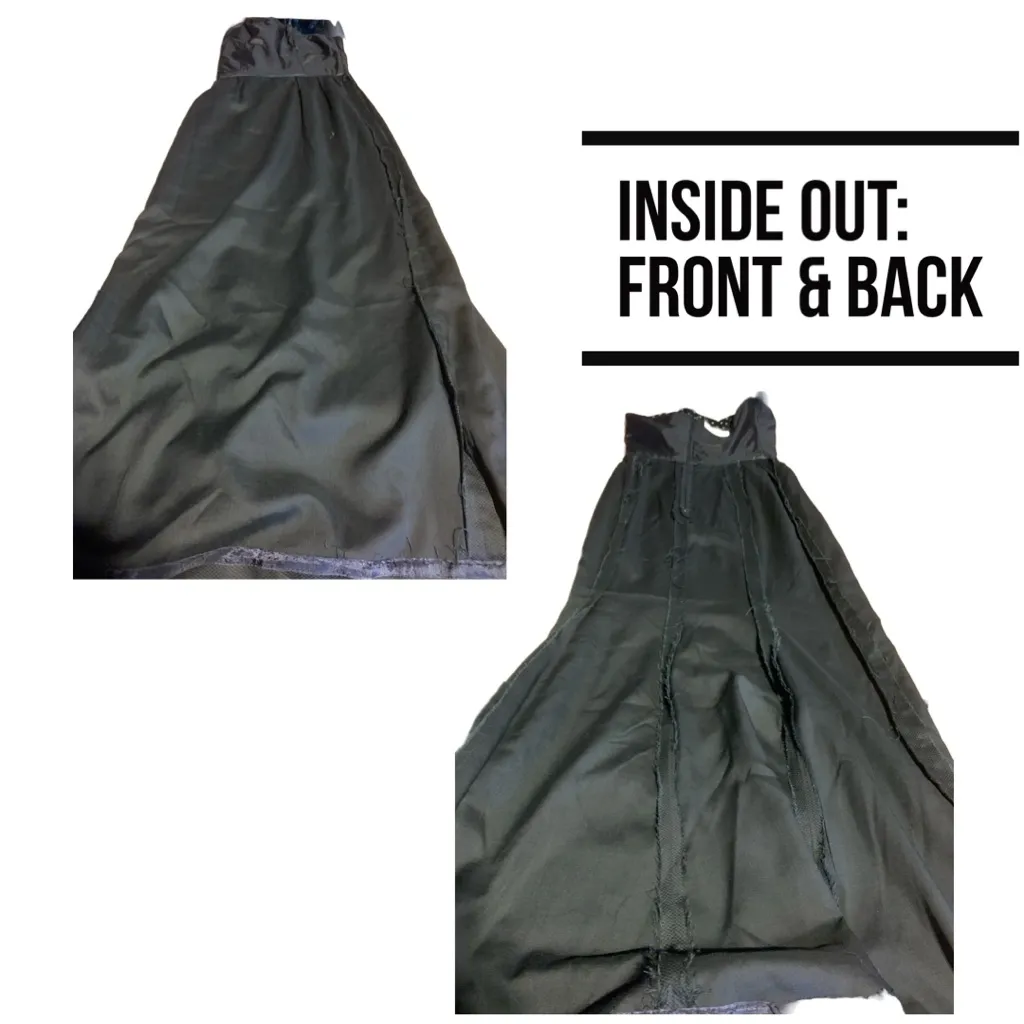 VICTOR COSTA VINTAGE 1980'S BLACK RHINESTONE ACCENT STRAPLESS COCKTAIL DRESS (6) - Image 12