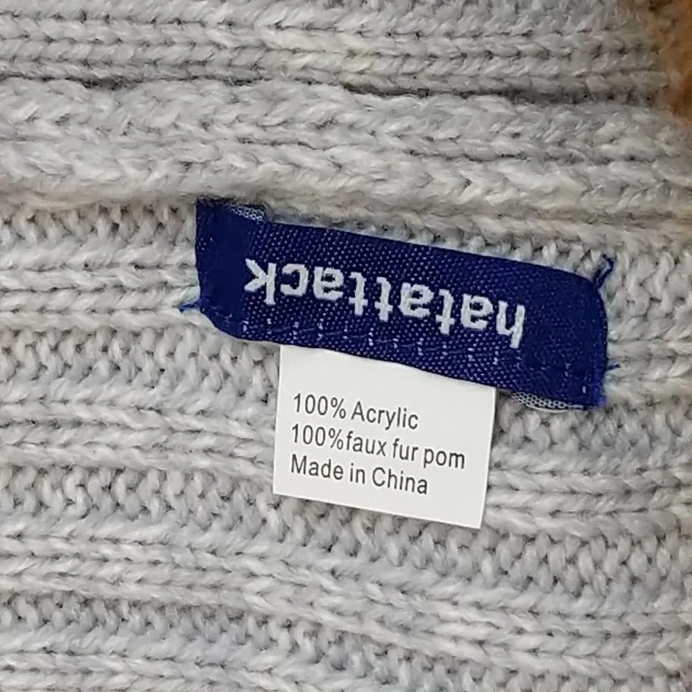 Hat Attack Ribbed Hat with Faux Fur Pom - Image 5