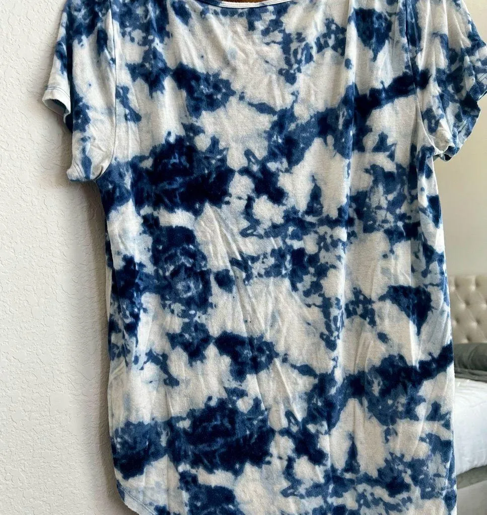 Hollister Blue Tie-Dye Supersoft Short Sleeve Tee - Image 2