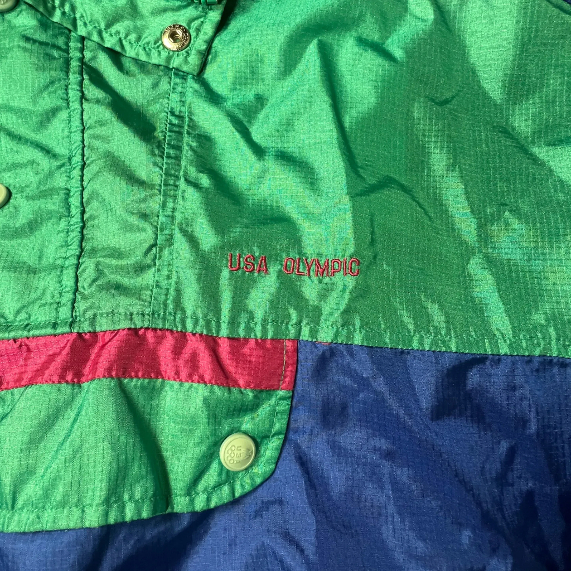 90s JCPenney USA Olympics windbreaker Blue Size L - Image 2