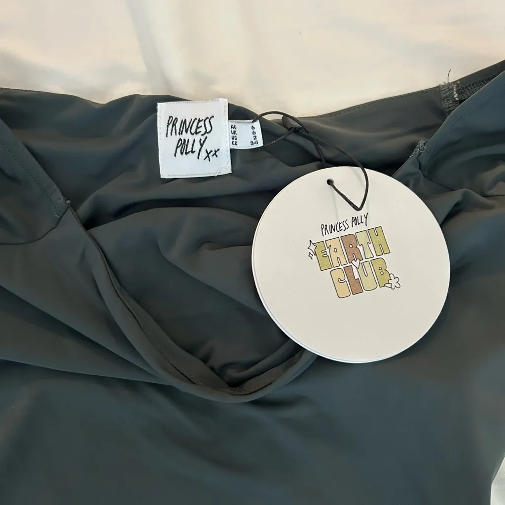 NWT Princess Polly Dalya Off The Shoulder Top Steel - Image 2