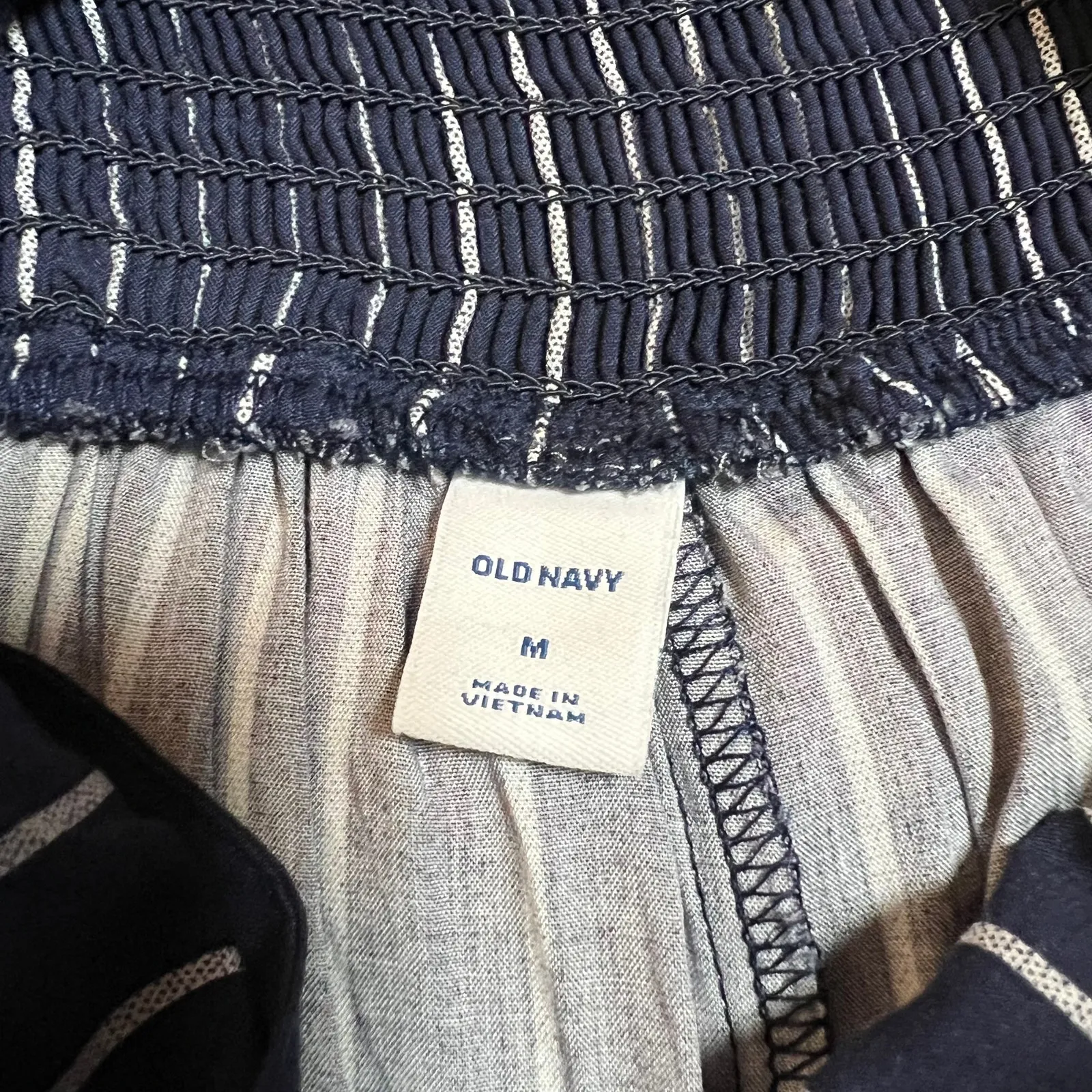 Old Navy Sleeveless Square Neck Cami Jumpsuit Size M NEW Pinstripe Nautical - Image 6