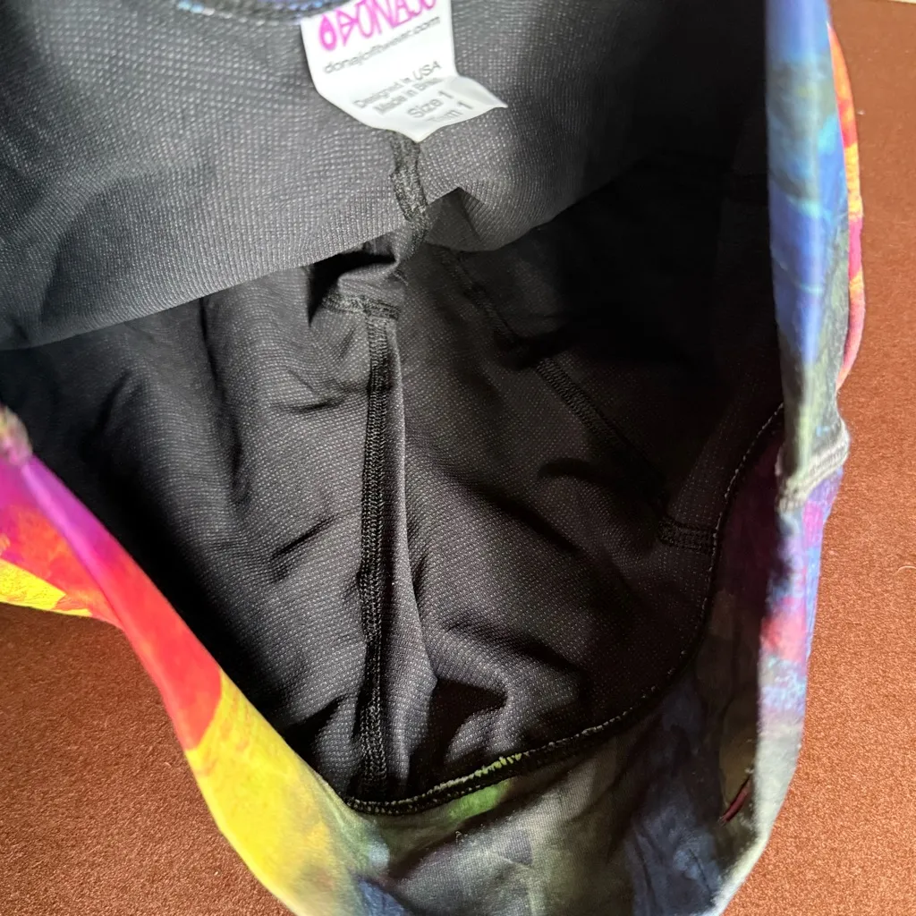 Dona Jo Fitwear Skort Multi Color Tie Dye‎ Pickleball Tennis Golf Skirt Size 1 S Purple - Image 7