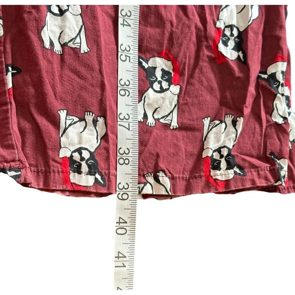 Womens Pitbull Dog Print Pajama Pants Drawstring Waist Elastic Band Lounge Wear White Size M - Image 7