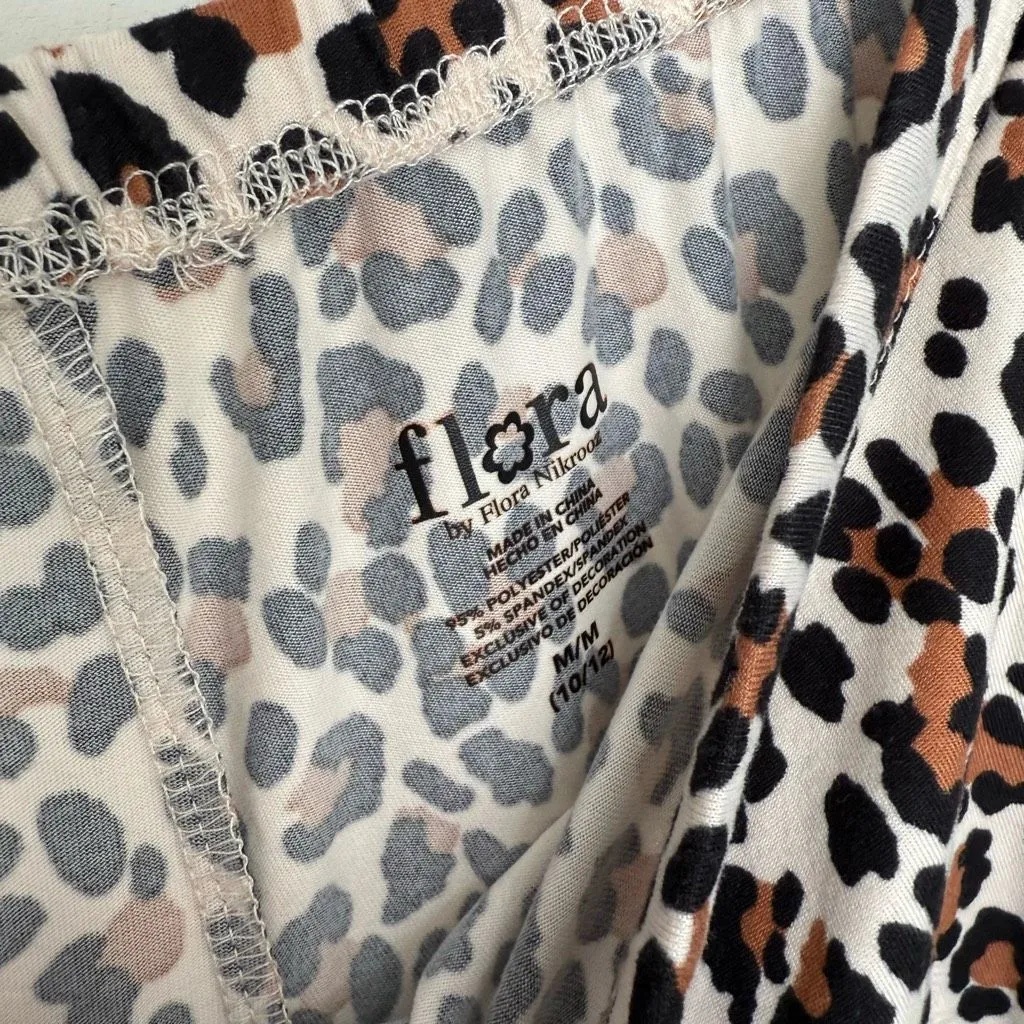 Flora by Flora Nikrooz Women’s Medium Leopard 2 Piece Pajama Set - Image 6