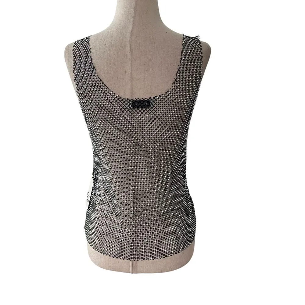 Faded Rose Blue & Gray Rhinestones Studded Tank Top Women Size Medium | 63 - Image 3