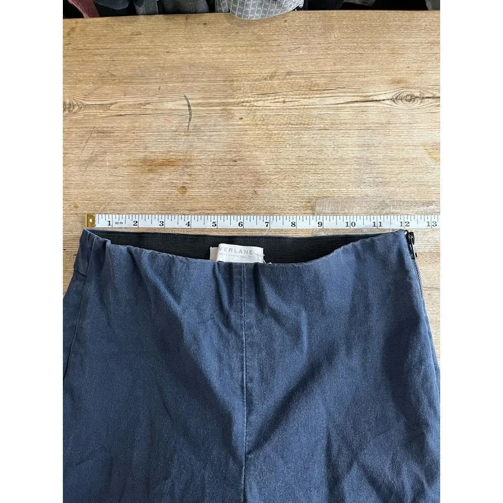 Everlane side zip‎ stretch ankle navy cotton pants size 0 - Image 7