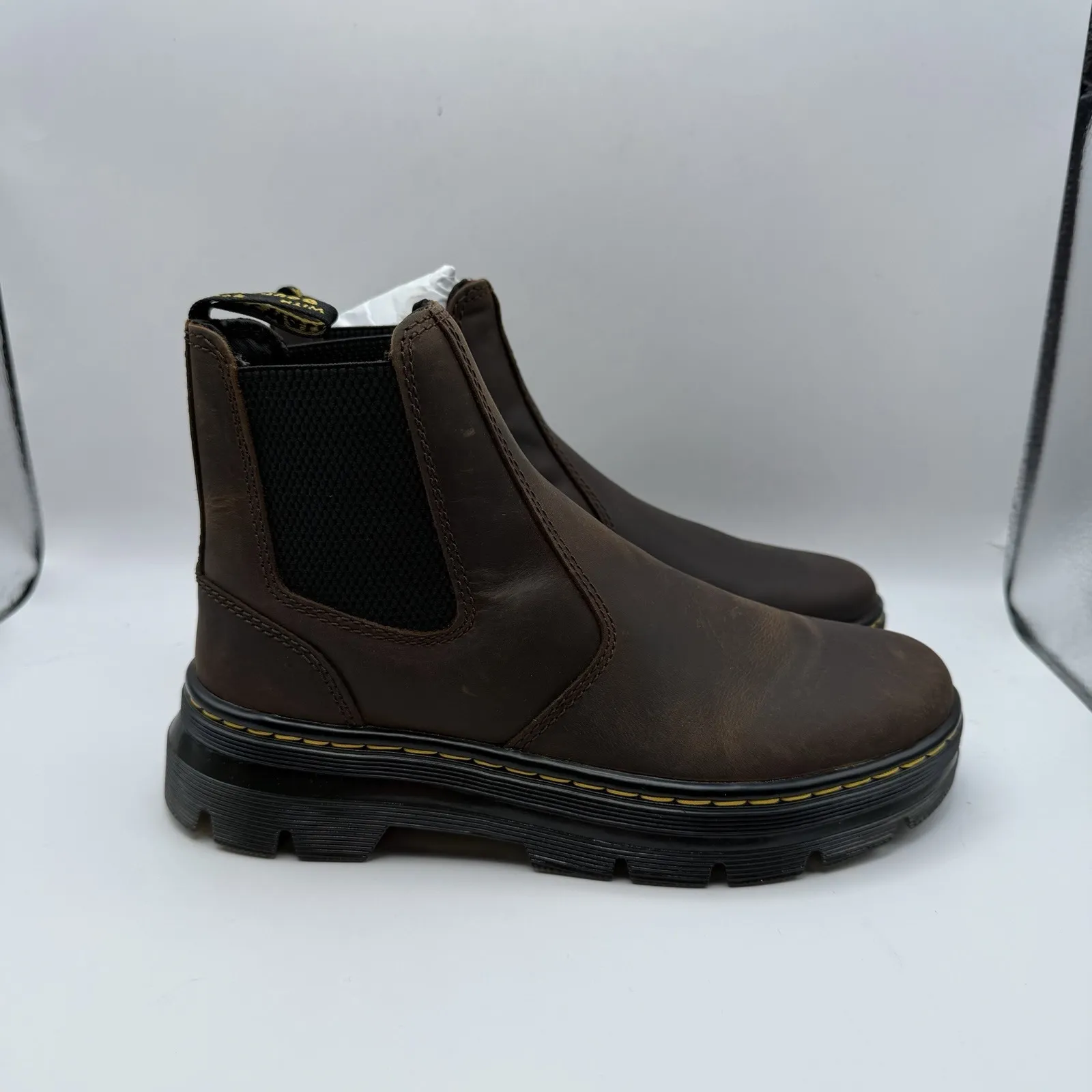 Dr. Martens Embury Crazy Horse Leather Brown Boots Unisex Men's 5/Women's 6 New - Image 3
