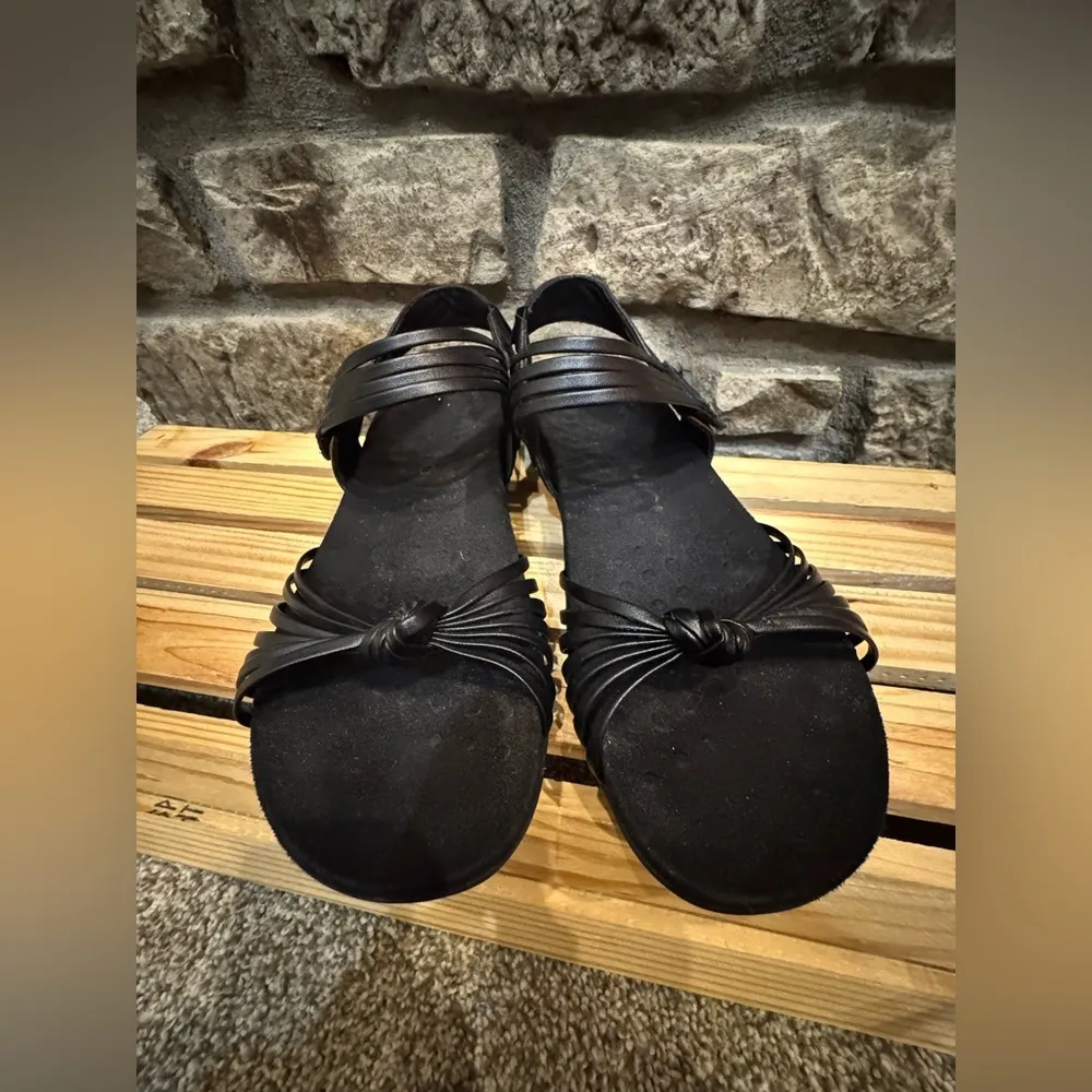 Women's Vionic Rest Talulah Leather Sandals Black‎ Size US 7.5 Black - Image 2