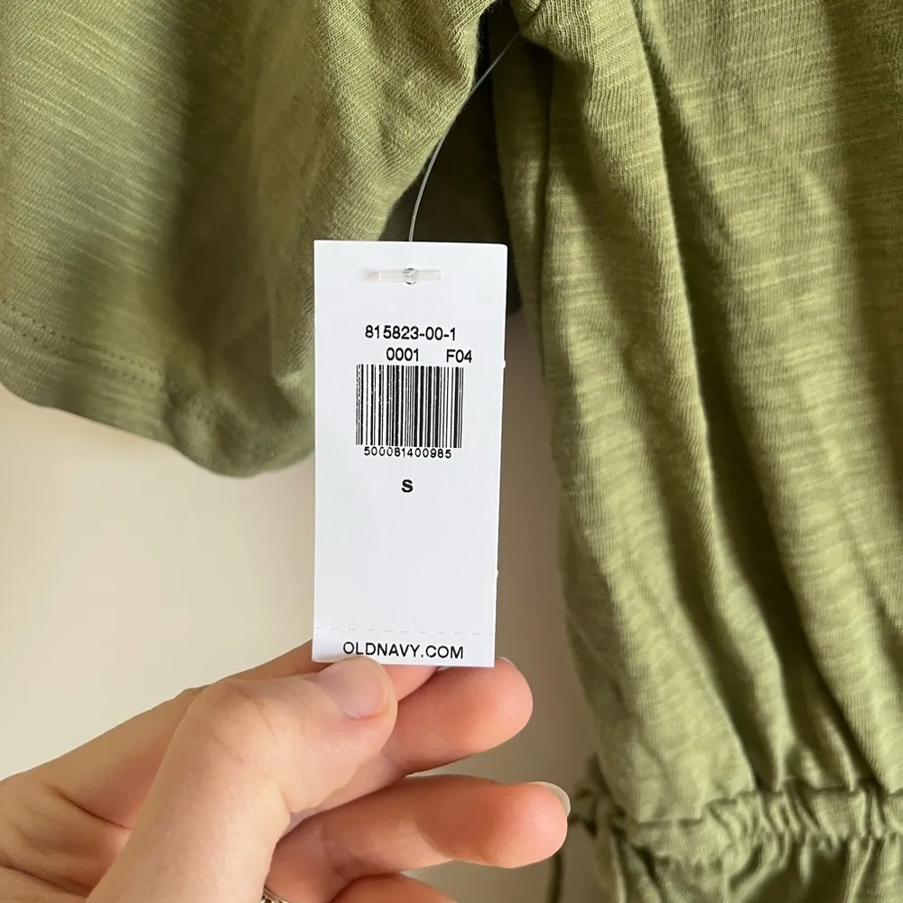 [Old Navy] NWT Green Casual Short Sleeve Cinch Waist Dress- Size Small - Image 7