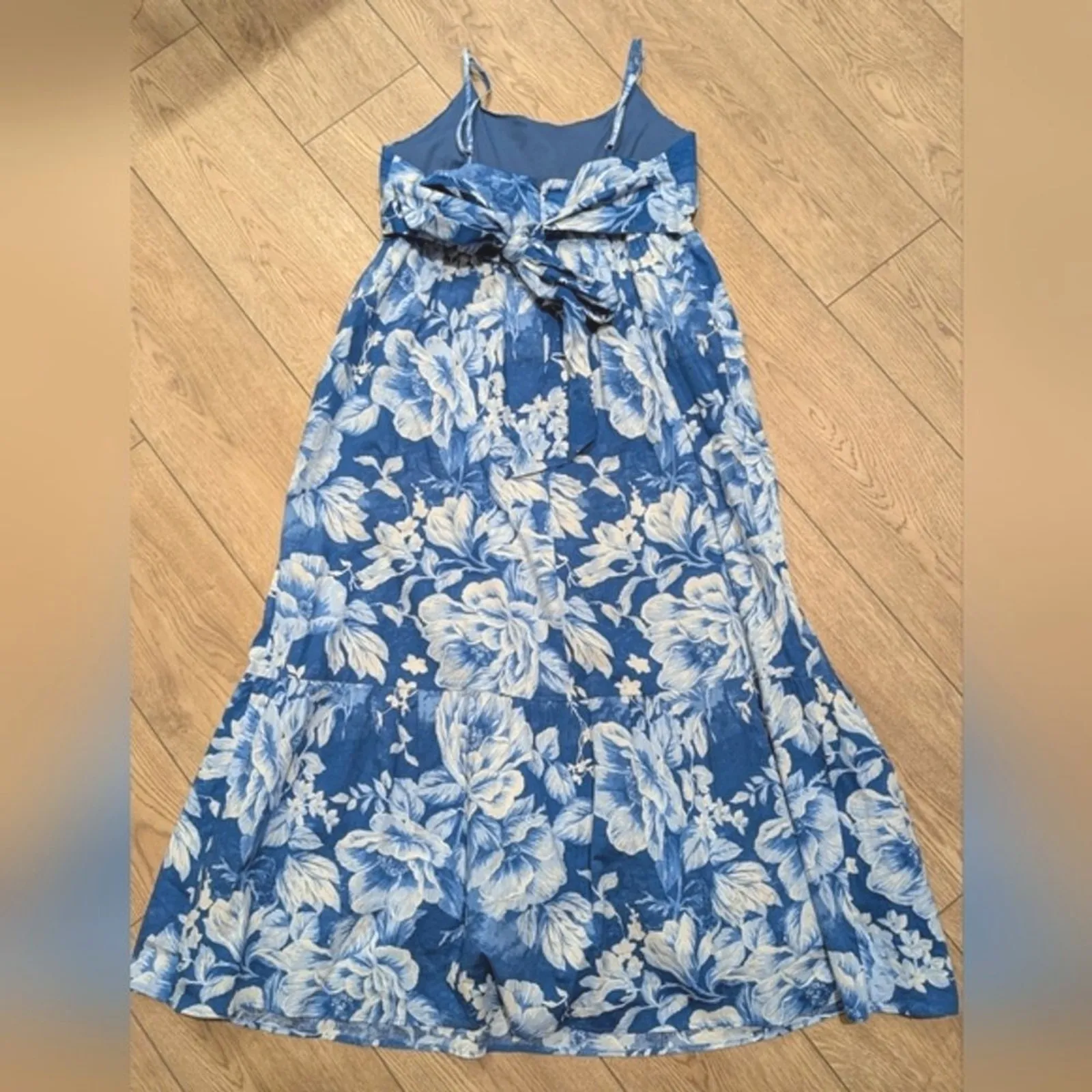 🆕 Joie Maxi Dress Womens L Large Blue Floral Sundress NEW Nordstrom - Image 4