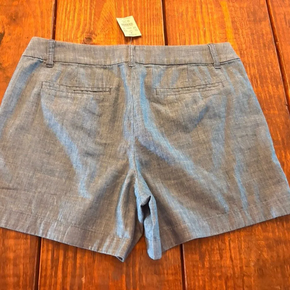 J Crew Classic Chambray Shorts Sz 10 - Image 2