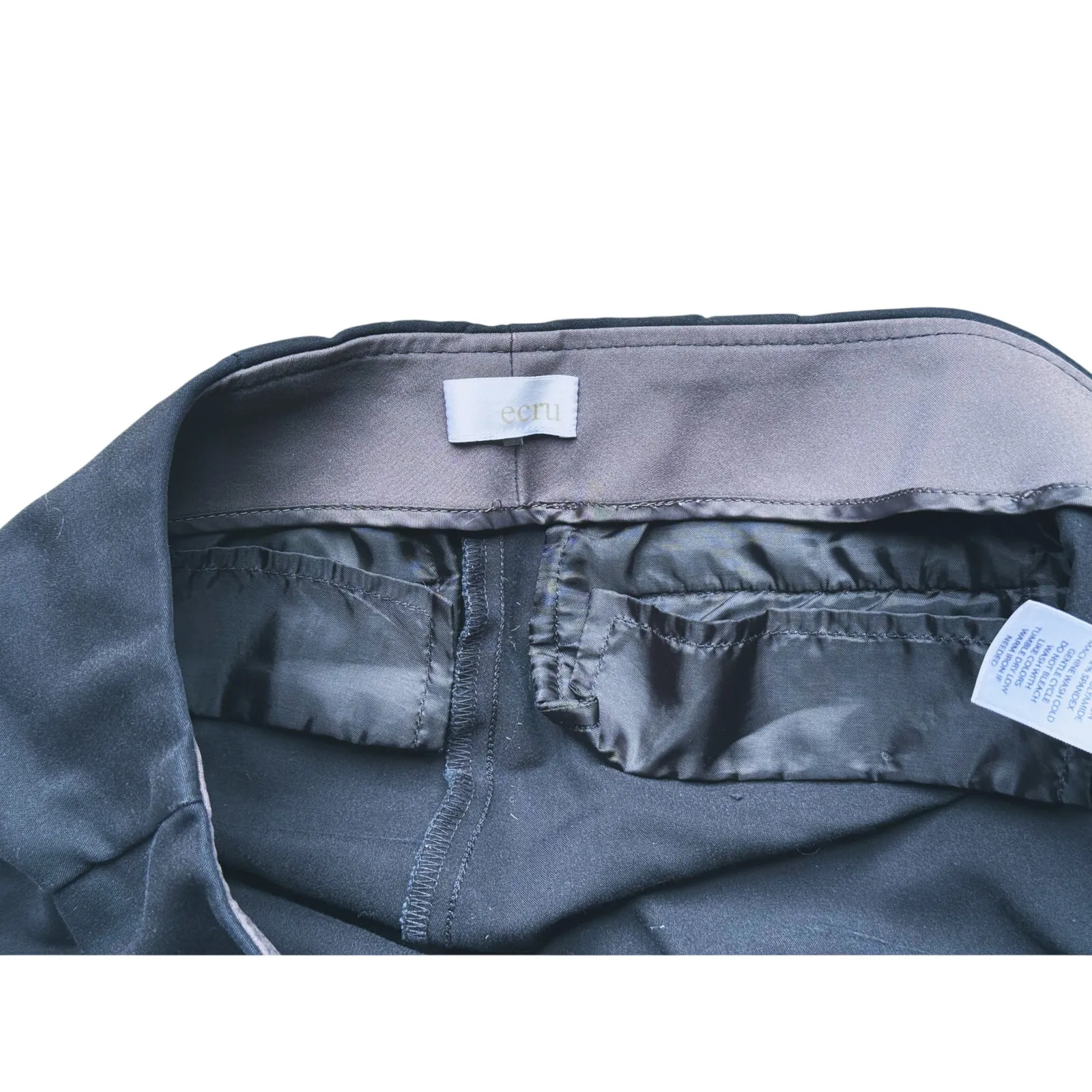 ECRU Womens Varick Bootcut Slim Stretch Pants Small Black Career Work Academia - Image 7