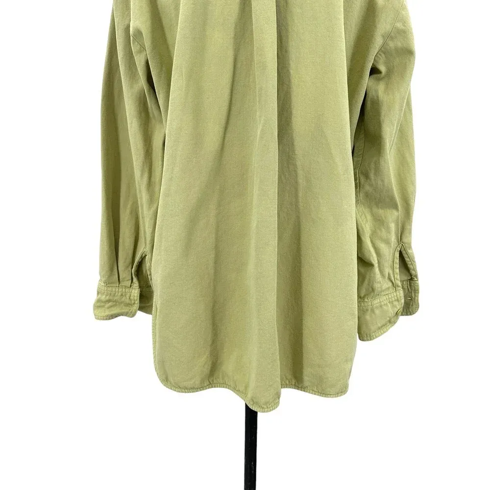Aritzia Wilfred Free Nova Button Up‎ Top Shacket in Birch Green Size Medium - Image 9