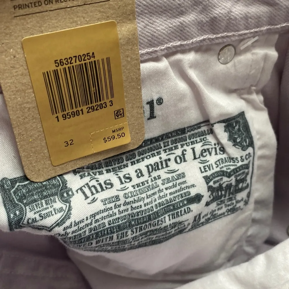 Levi’s 501 Shorts High Rise Cutoffs‎ Denim 100% Cotton Washed Lilac Size 32 - Image 10