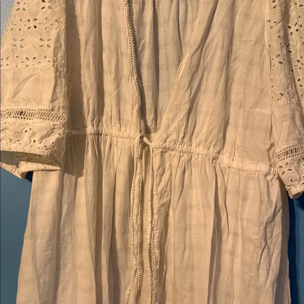 Dizzy Lizzy Elegant White Eyelet Bathing suit cover Size 3X - Image 4