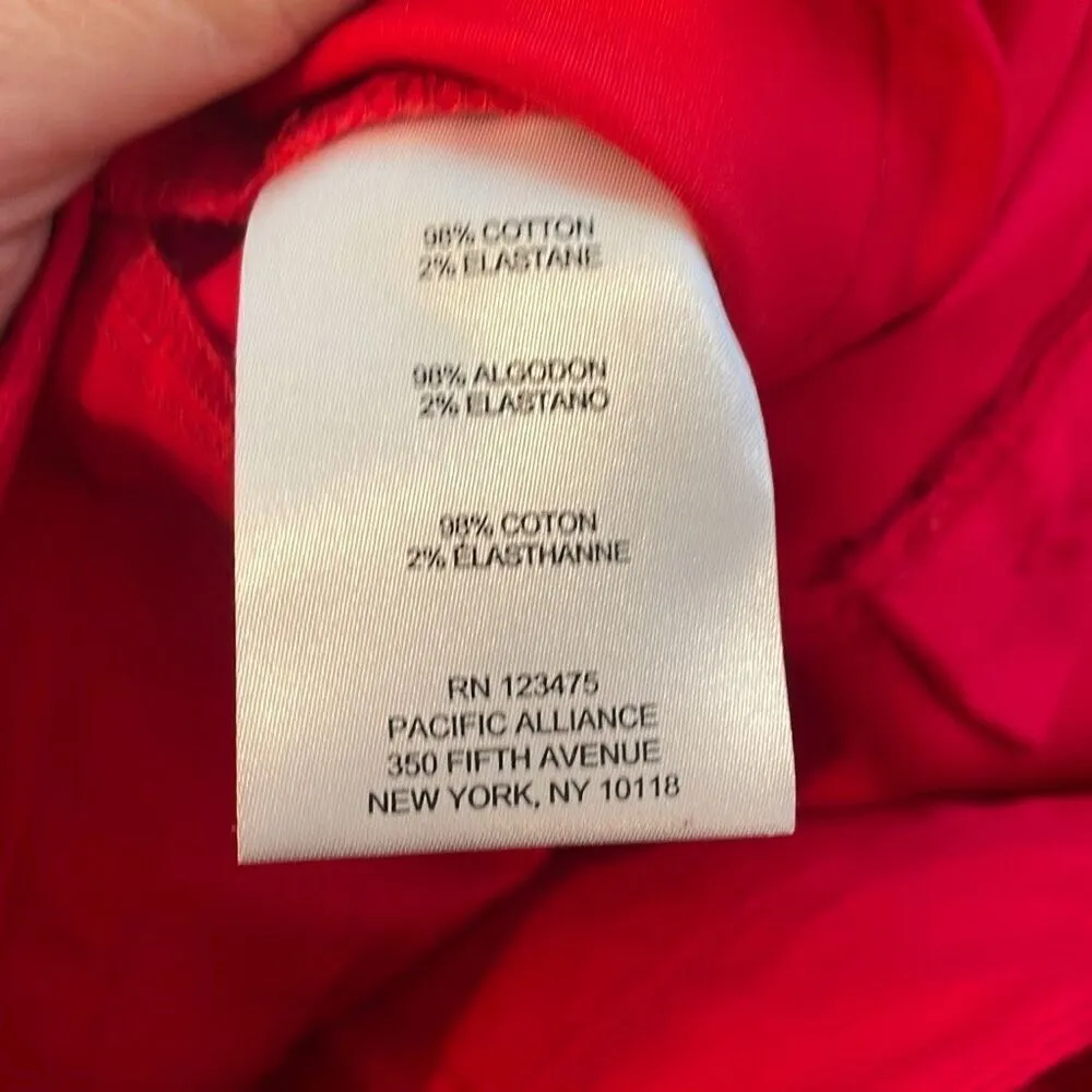 Ellen Tracy NWT red cardinal straight crop pants 4 - Image 8