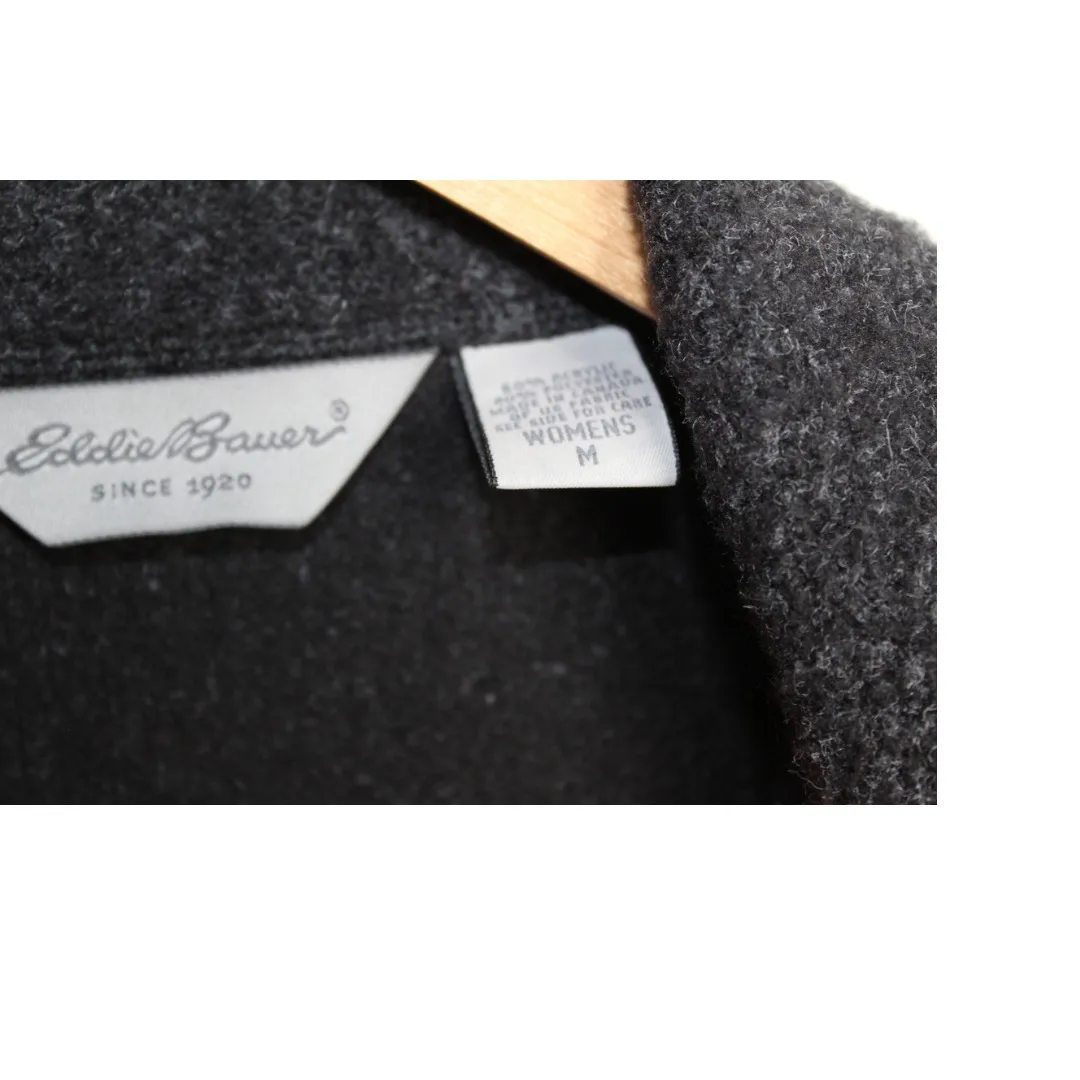 Eddie Bauer Womens Size M‎ Sweater Jacket Gray With Pockets - Image 5