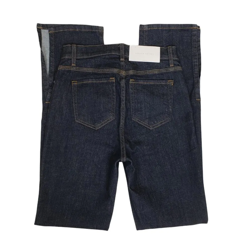 BLDWN Vented Hi Rise Skinny Jean Abyss Blue Dark Wash Women's 28 NEW - Image 7