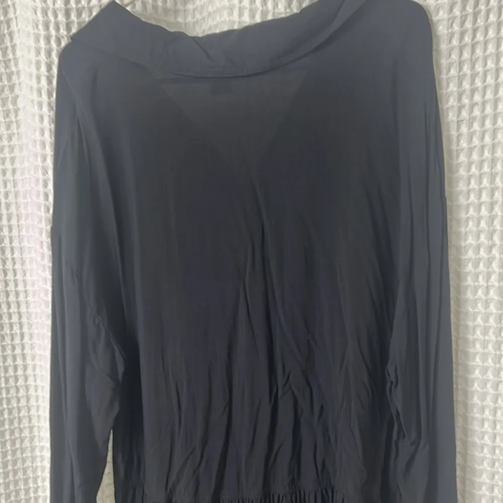 H&M L.O.G.G. Drop Waist Collared Black Dress Medium - Image 10