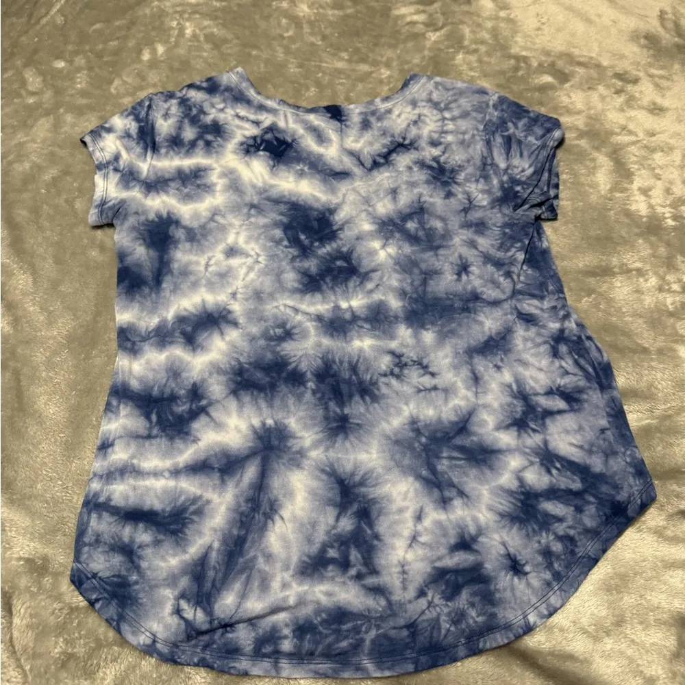 American Eagle Outfitters Blue Asymmetrical Short Sleeve Tee - Image 2