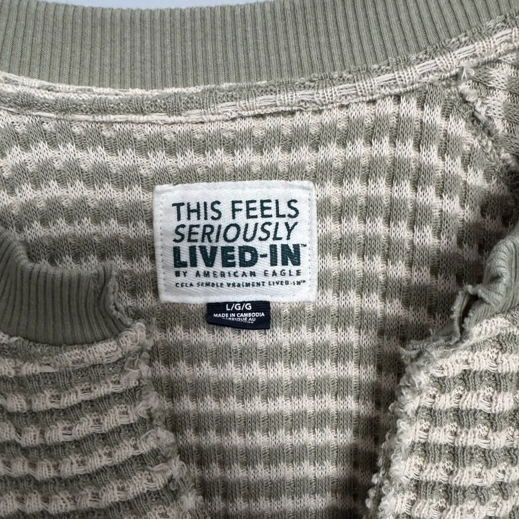American Eagle waffle sweater - Image 3