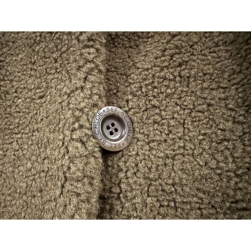 SEE by CHLOE jacket short coat khaki green size IT 46 US 10 - Image 3