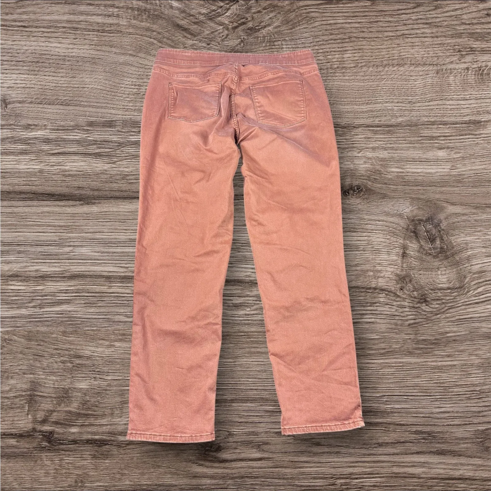 Soft Surroundings The Ultimate Pull On Denim Stretch Jeans Womens L Rust Brown - Image 5