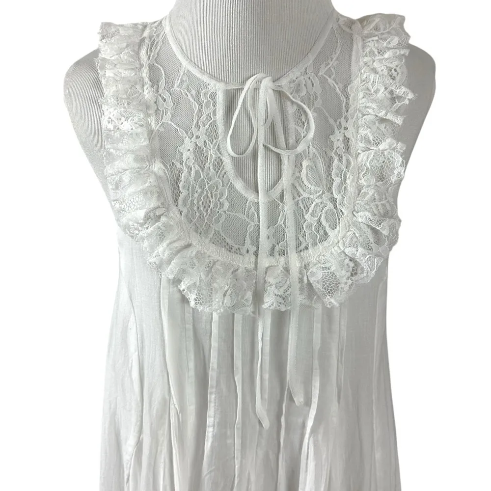 Urban Outfitters Brandy Lace Midi Dress White Medium Ethereal Dainty Western - Image 9