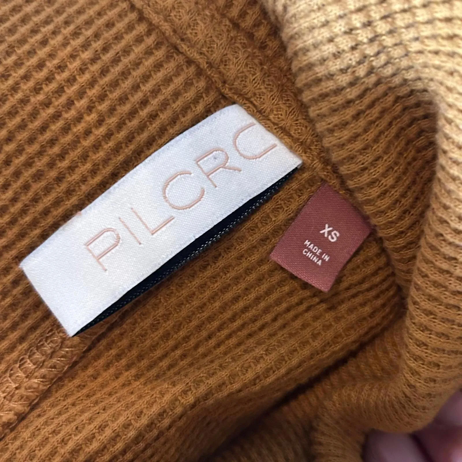 Pilcro Anthropologie Womens Mustard Turtleneck Sweater Size XS Cozycore - Image 6