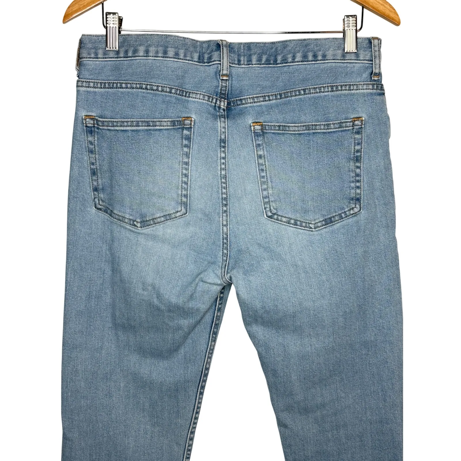 EVERLANE Boyfriend Relaxed Straight Jeans Light Wash Denim Women Size 29 Regular - Image 4