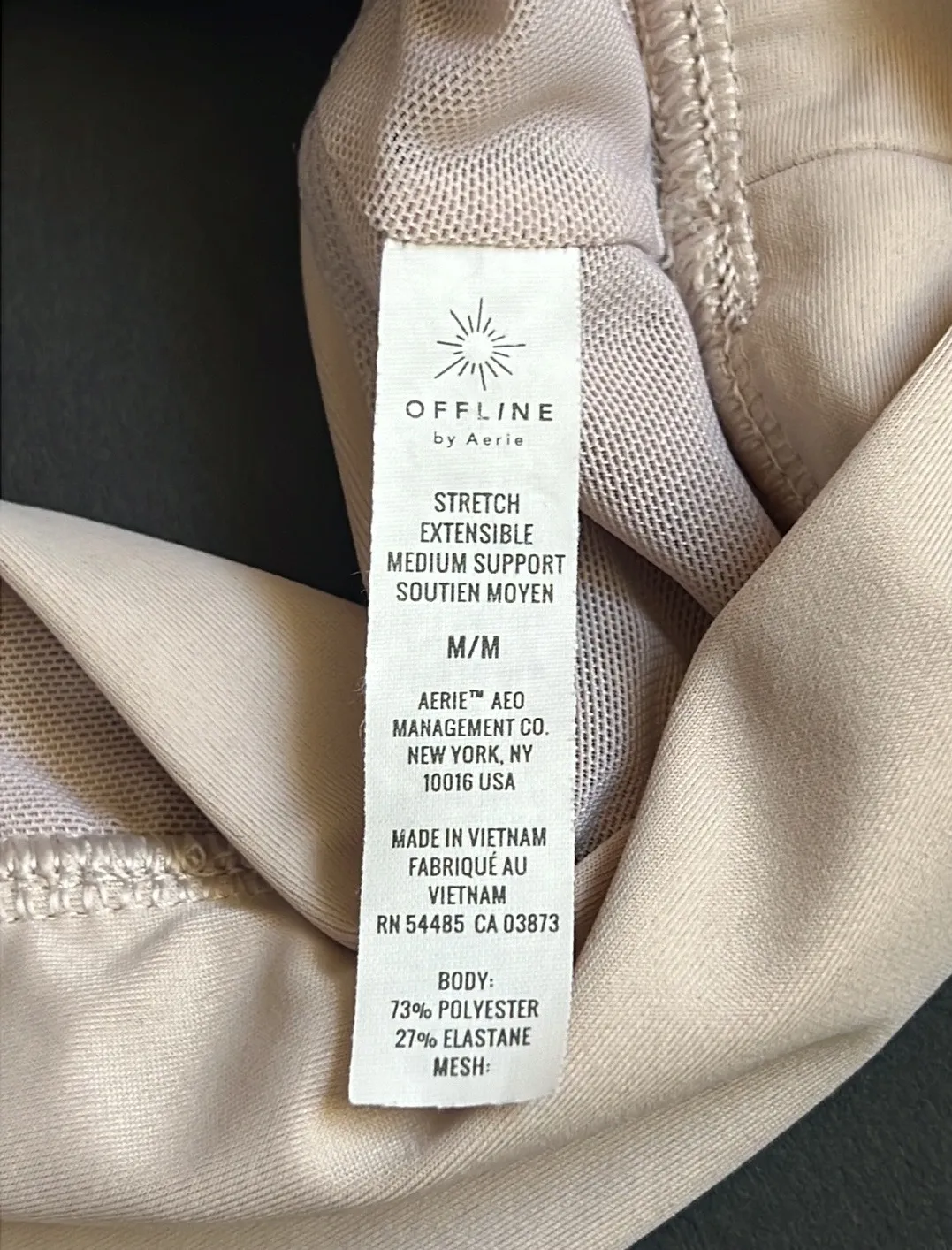 Offline By  Medium Support Extensible Beige Sports Bra Size Medium - Image 3