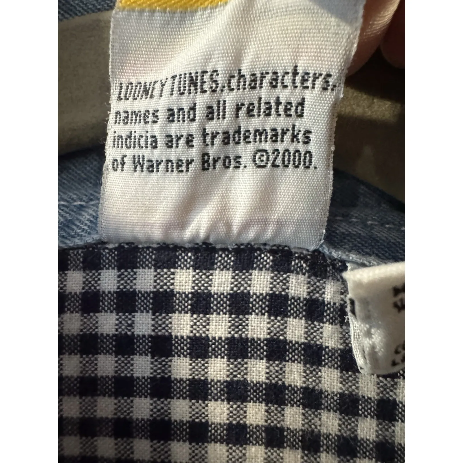 Vintage 2000 Looney Tunes Tweety Bird Gingham Shirt‎ Women's 14W/16W Size 12 - Image 5