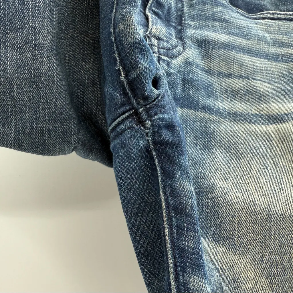 American Eagle Hi-Rise Jegging Crop Distressed‎ Raw Hem Skinny Jeans Sz 2 Short - Image 6