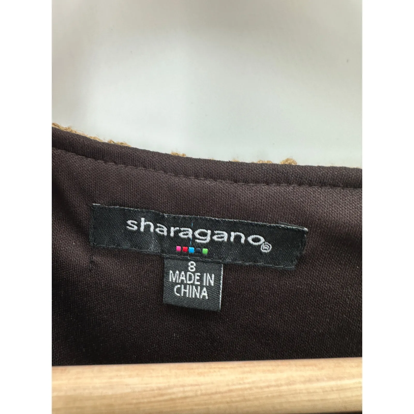 Sharagano Women 8 Striped Crochet Knit Midi Dress 3/4 Sleeve 60s Inspired Boho - Image 6