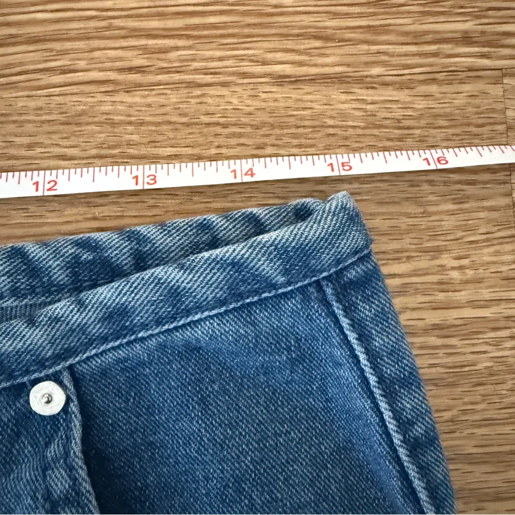 Denim Blvd. High Waisted Mom Jeans, Front Seam Detail, Junior’s Size 9 - Image 6