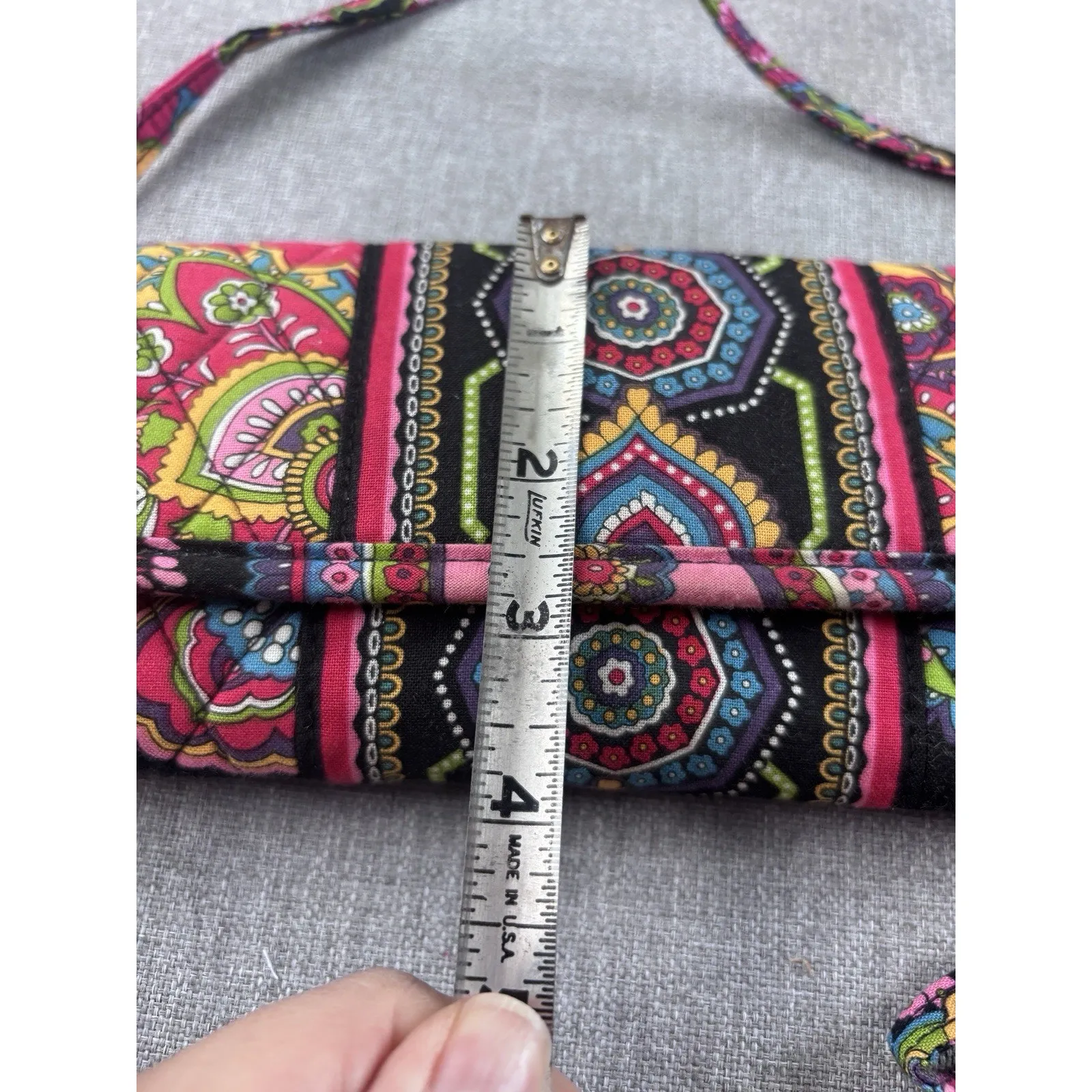 Vera Bradley Purse Bag Magnetic Crossbody Wallet Symphony in Hue Clutch Triple - Image 4