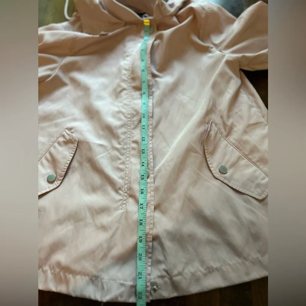 Zara Basic Women's Pink Hooded Windbreaker Jacket Size S - Image 12