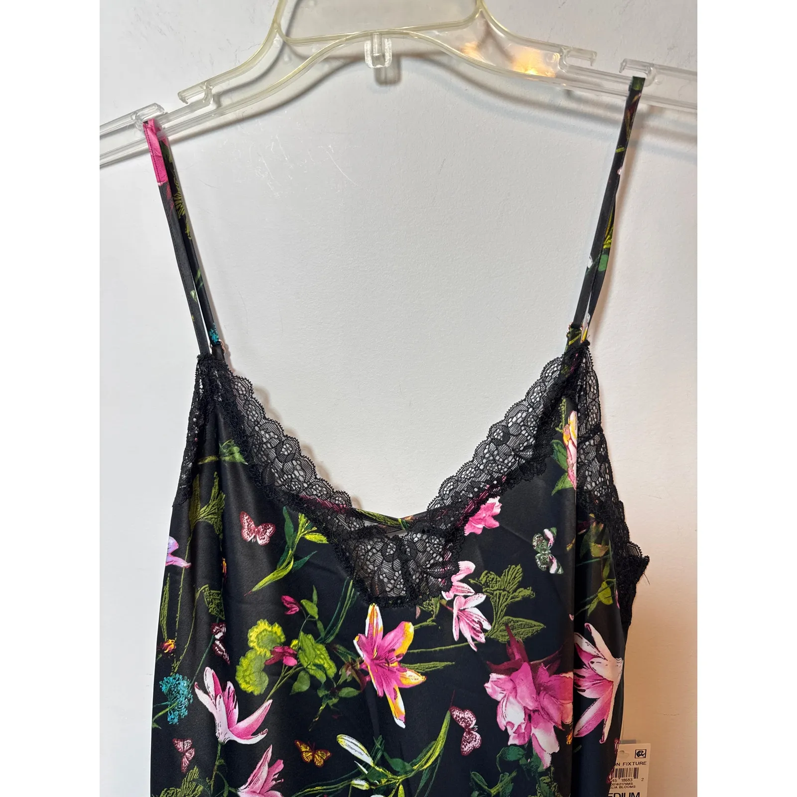 Brand New INC International Concepts Women Medium Black Amelia Blooms Midi Dress - Image 4