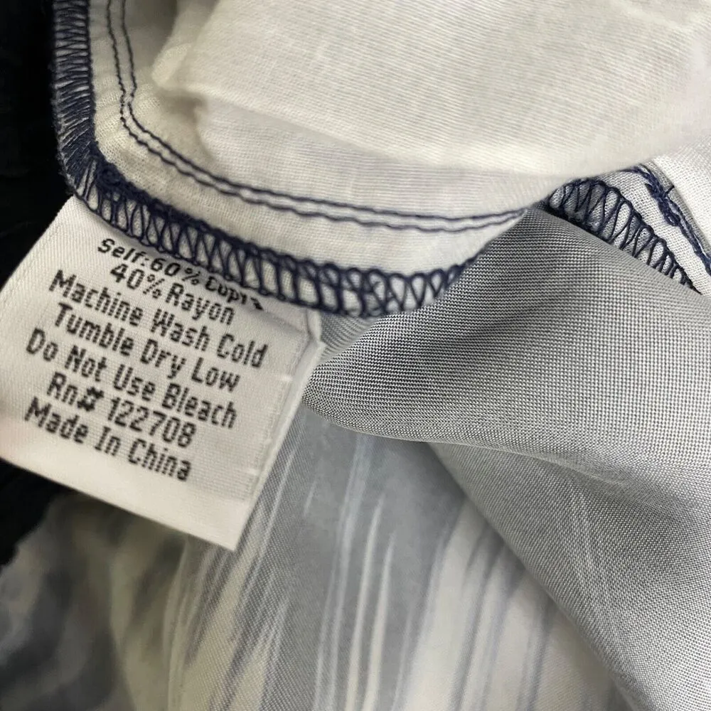 Johnny Was Pete Greta Pants Small Blue Elastic Waist Drawstring Lounge Cupro - Image 11