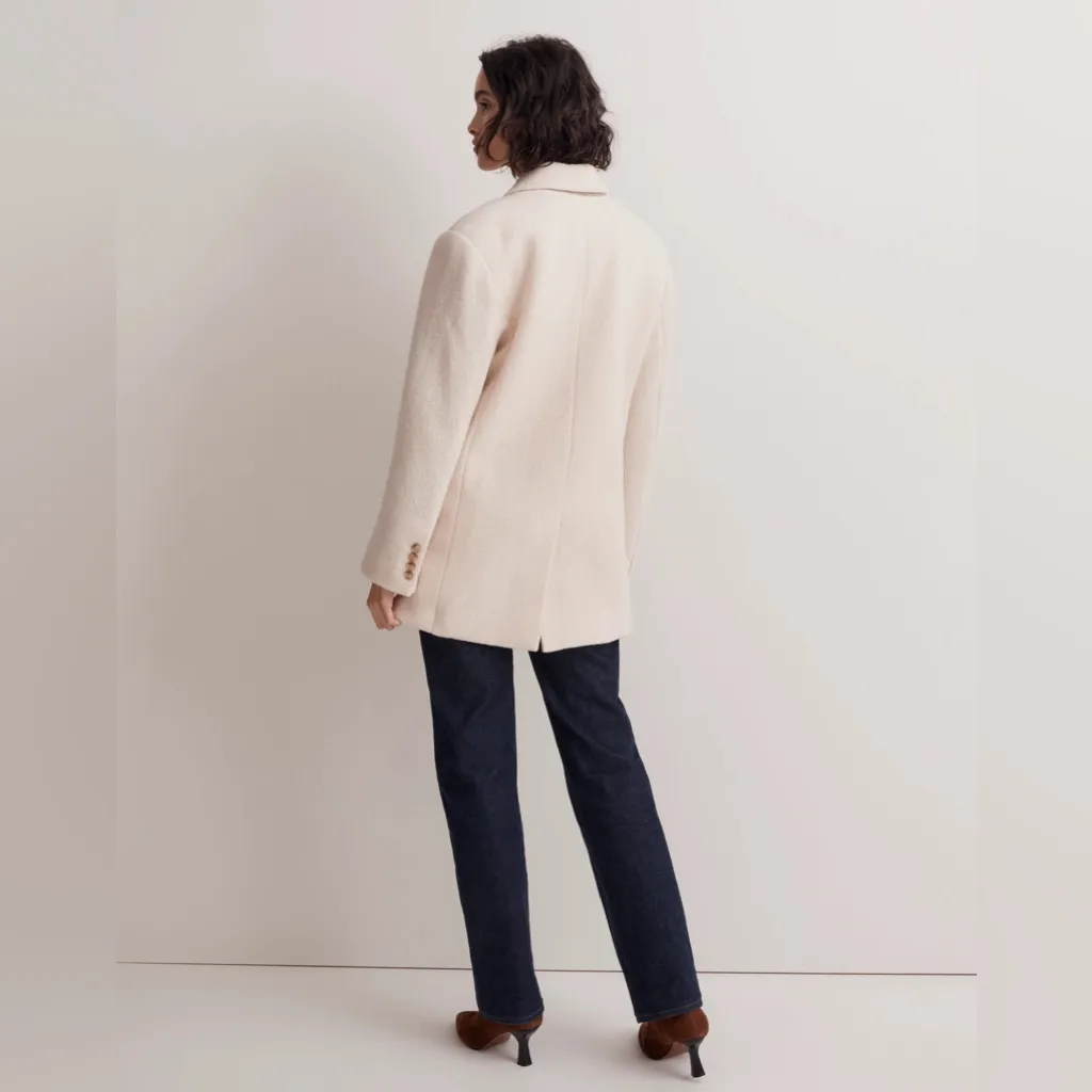 NWT Madewell Oversized Tuxedo Italian Wool Coat sz 2 - Image 6