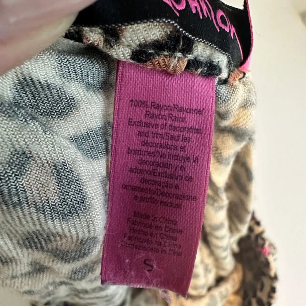 Betsey Johnson Intimates Leopard Print Pajama Pants Size S Pull On Loungewear‎ - Image 4
