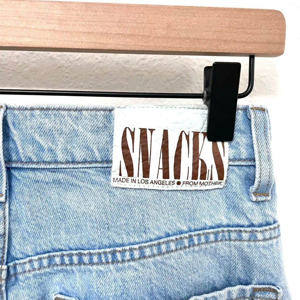 MOTHER SNACKS! High Waisted Straight Leg Twizzy Skimp Jeans in Just a Nibble 27 Blue - Image 3